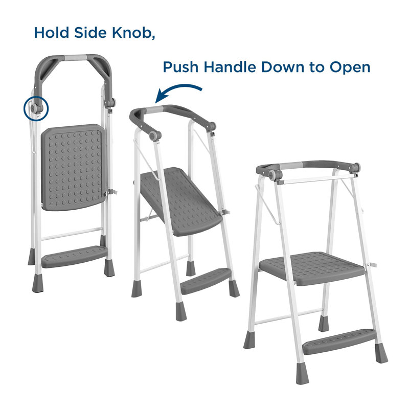 COSCO 2Step Kitchen Stepper Adult Folding Step Stool, Kids Folding